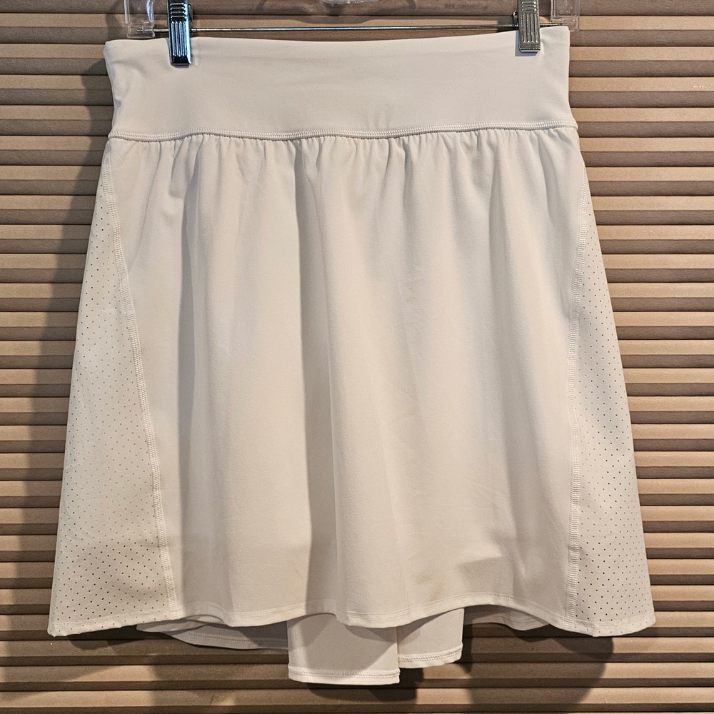 Spanx Get Moving Skort White Athletic Tennis Golf Skirt Women's Size Medium